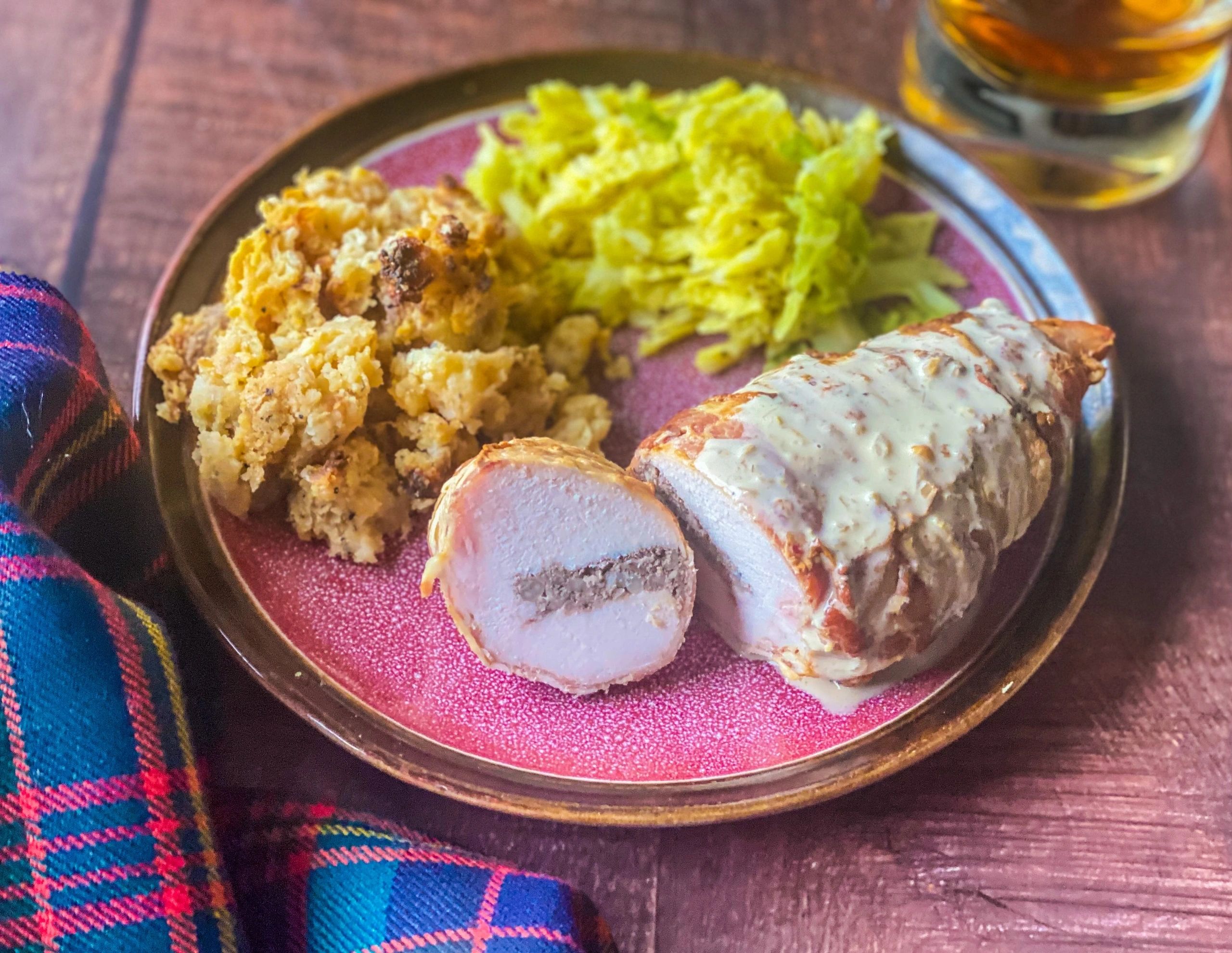 Caging the Haggis:  Chicken Balmoral with Whisky Sauce