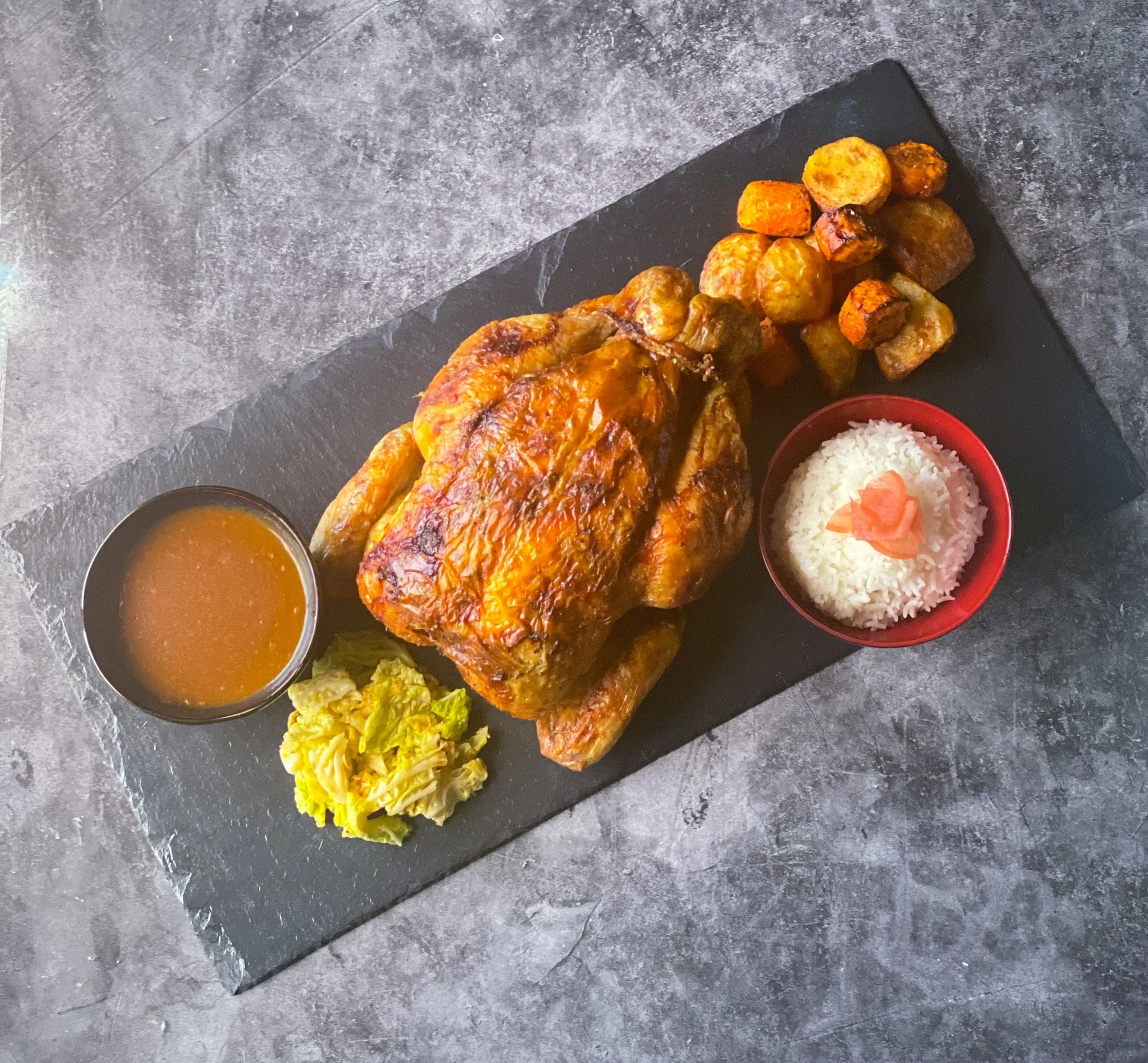 Air-Fryer Roast Chicken & Japanese Curry Gravy Recipe