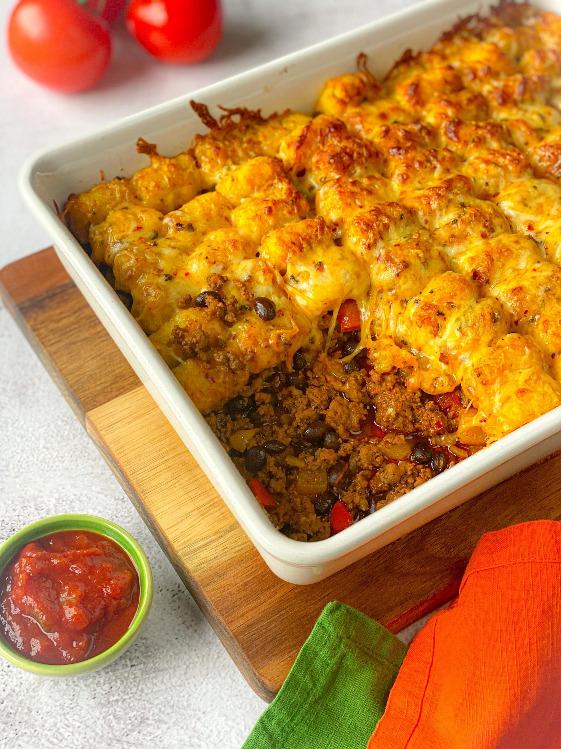 Fusion Confusion: Gringo Taco Tater Tot Casserole