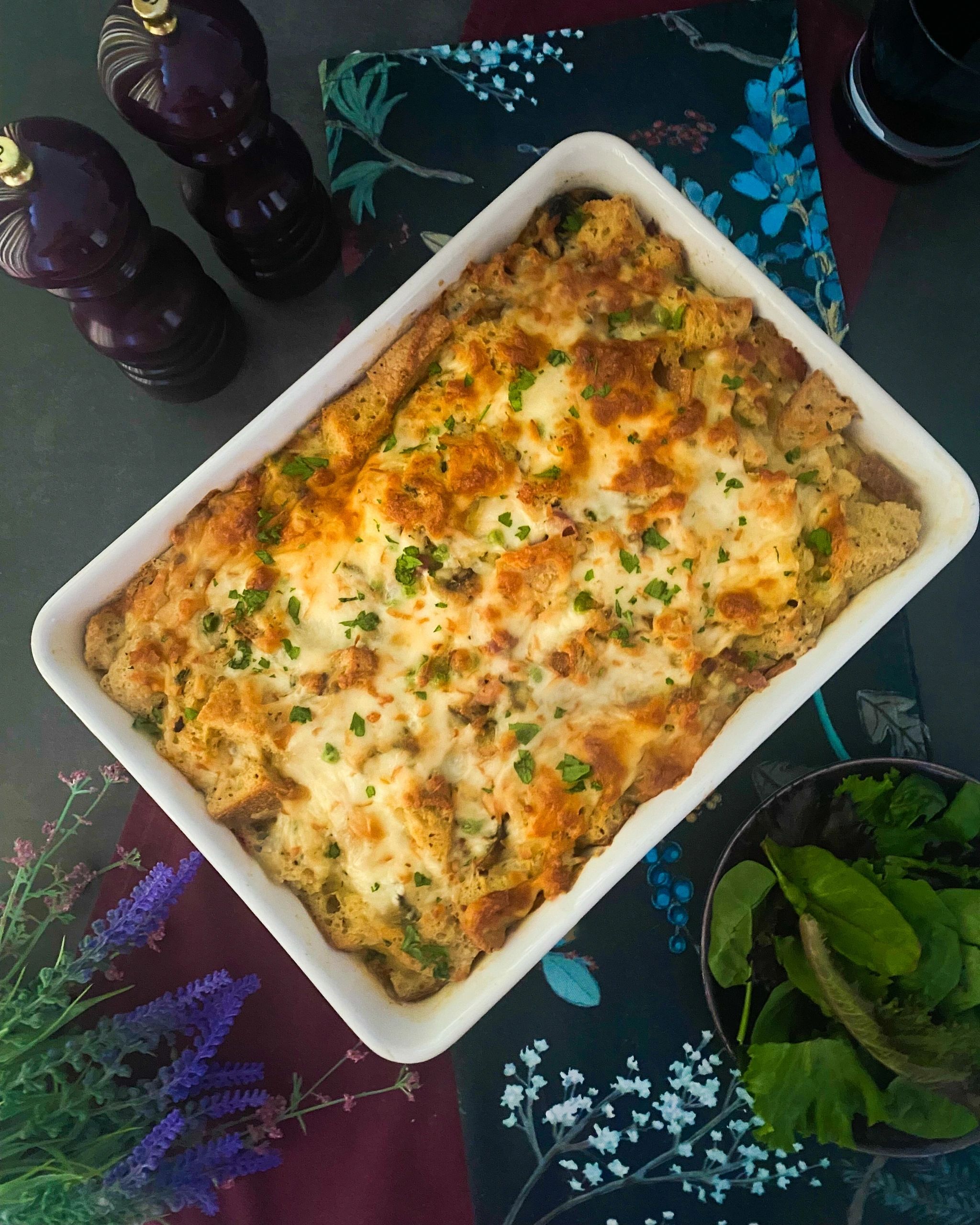 Easy Make-Ahead Christmas Breakfast Bake with Pancetta