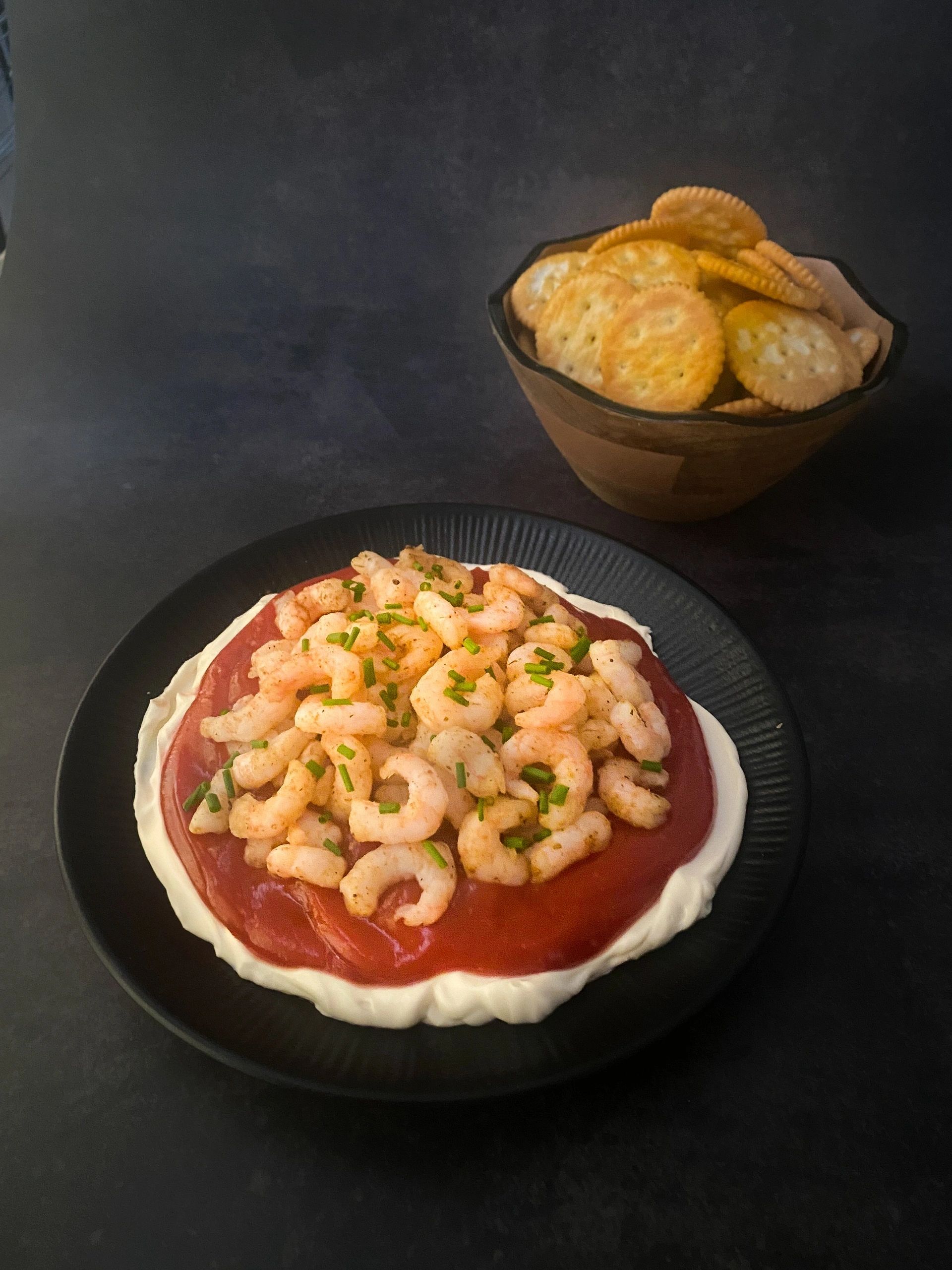 Retro Shrimp (Prawn) Cocktail Dip -- Easy 4-Layer Recipe