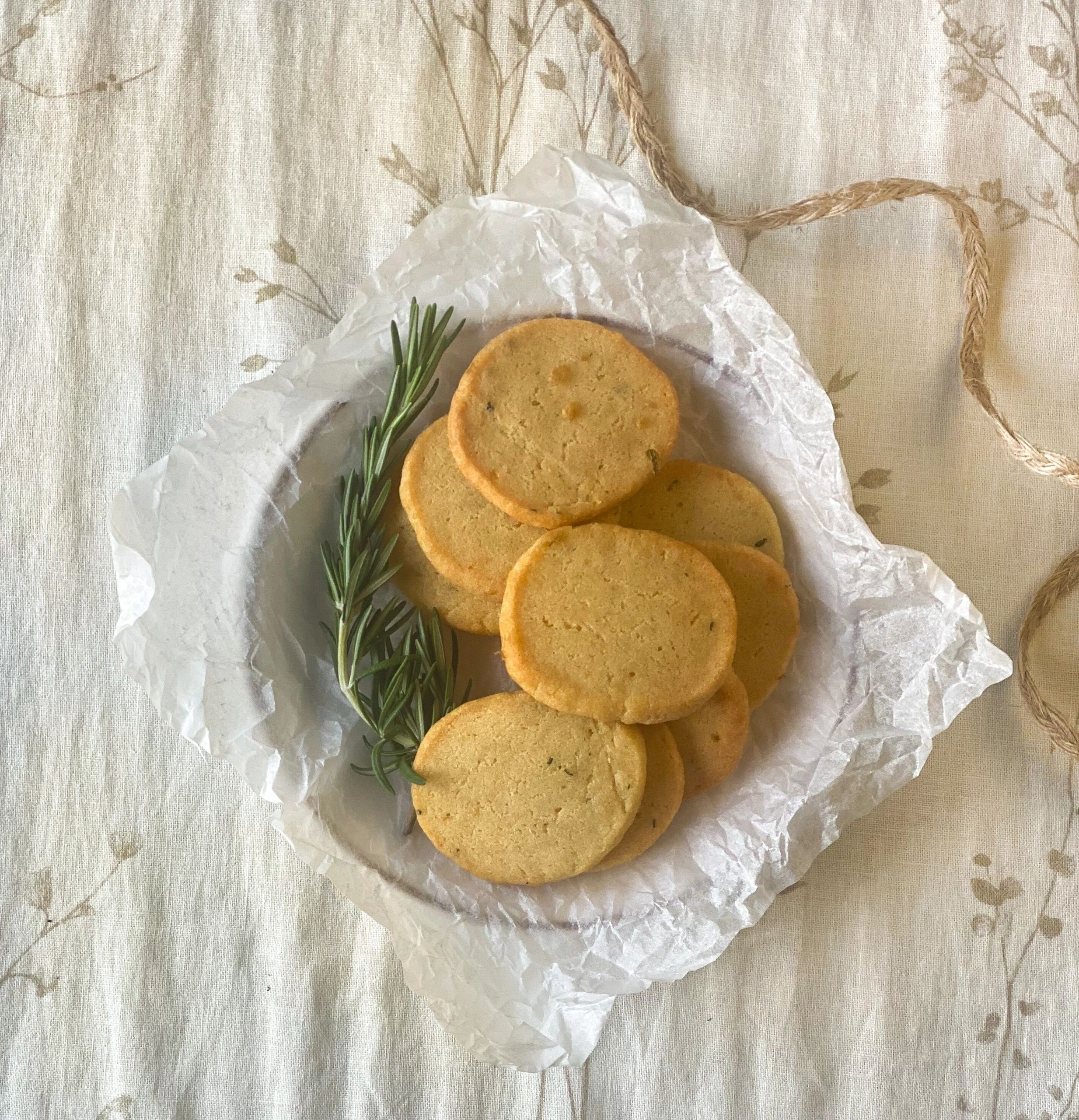 Easy Make-Ahead Parmesan Shortbread with Rosemary