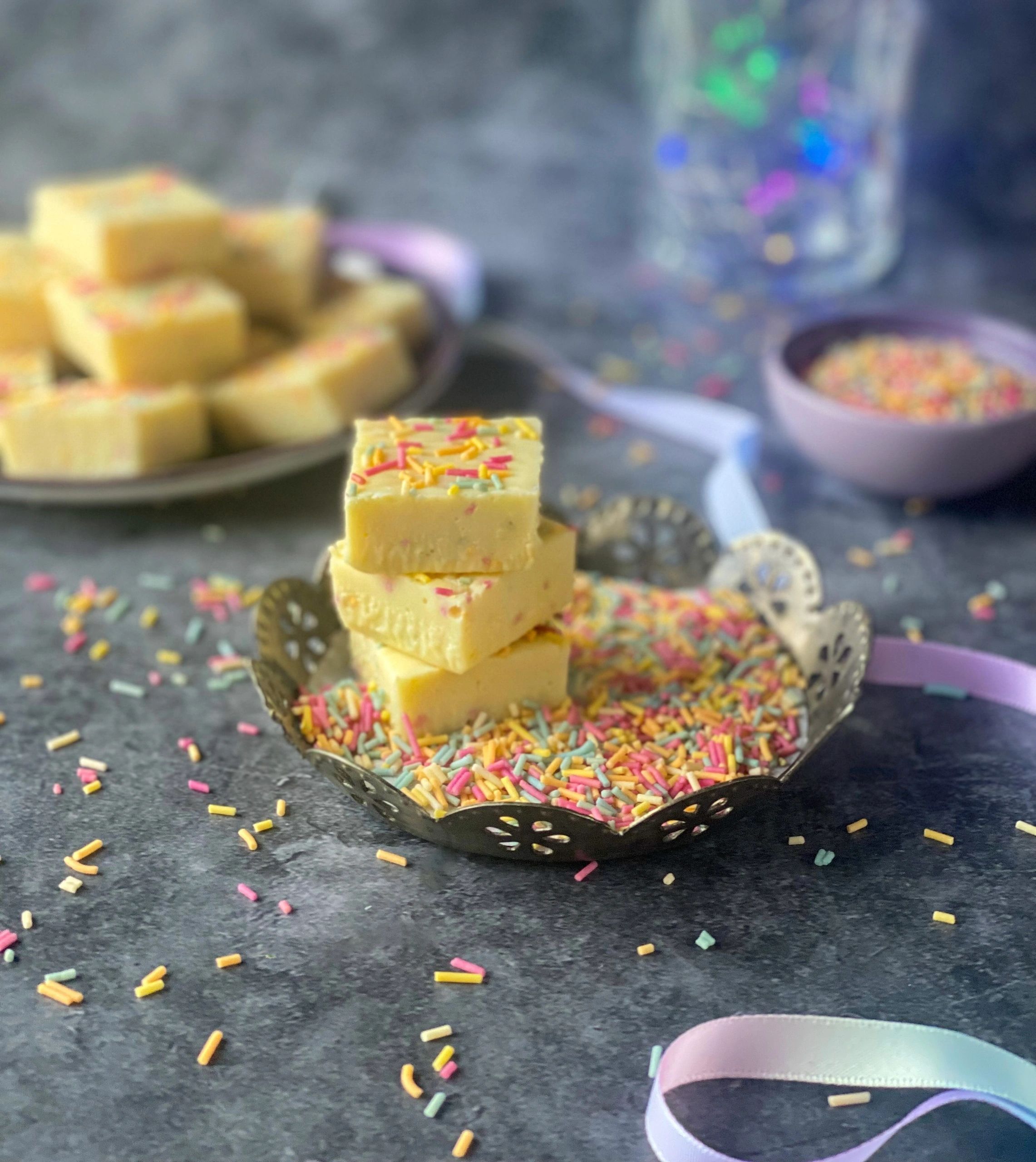 Easy White Chocolate Funfetti Fudge Recipe